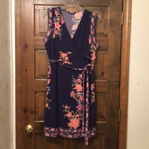 APT.9 sleeveless dress w/waist tie size Women 1x